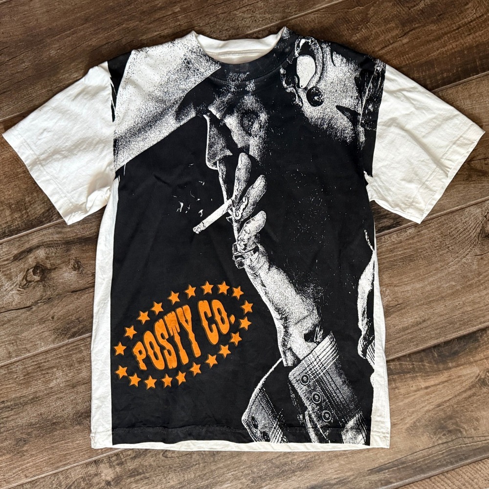 Posty Co Unisex Big Stadium Tour All Over Print‎ T-Shirt, White, S(NWOT)